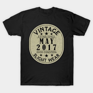 Vintage Established May 2017 - Good Condition Slight Wear T-Shirt